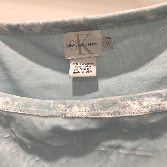 Vintage Calvin Klein Strappy Velvet Crop Top - Picture 3 of 3